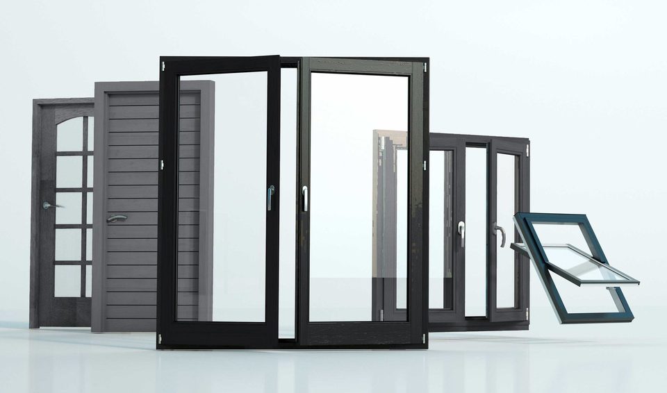 Puertas y ventanas de aluminio en color grafito